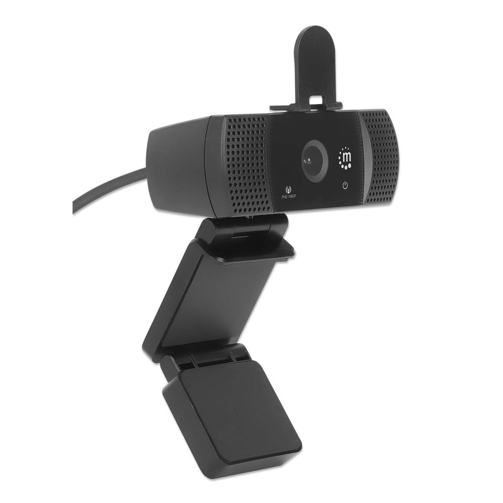 CAMARA/MANHATTAN/462556/CAMARA Web Full HD USB Rotacion 360 Negra