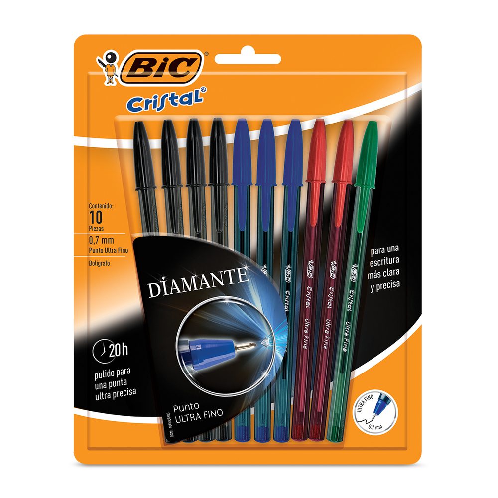 Bolígrafo BIC cristal diamante punto ult