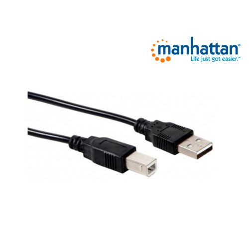 Cable Manhattan USB a-b v2.0 1.8m negro