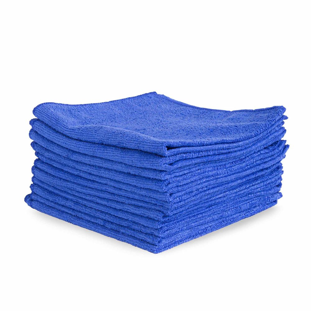 Paño de microfibra color azul..