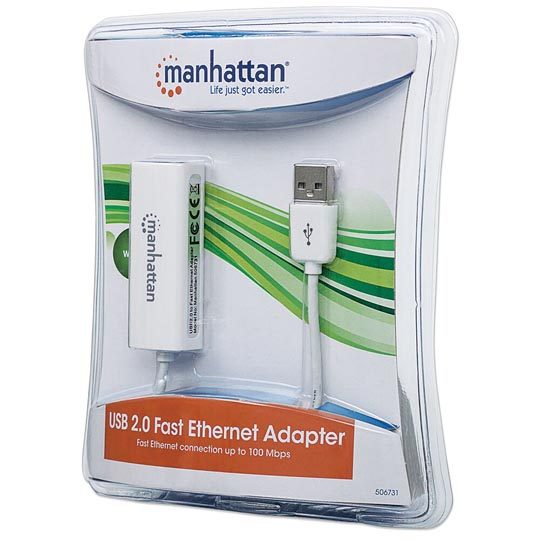 Tarjeta Red, Manhattan, 506731, 10/100 USB V2.0 Mh