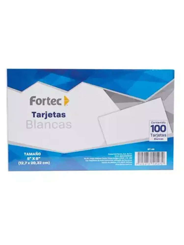 Tarjeta índice Fortec rayada 7.62 x 12.7