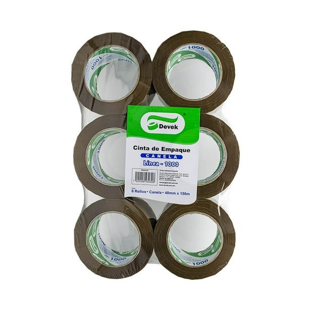 Cinta de empaque canela Devek 48 mm x 15