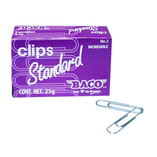 Clip BACO standard económico No. 2 caja
