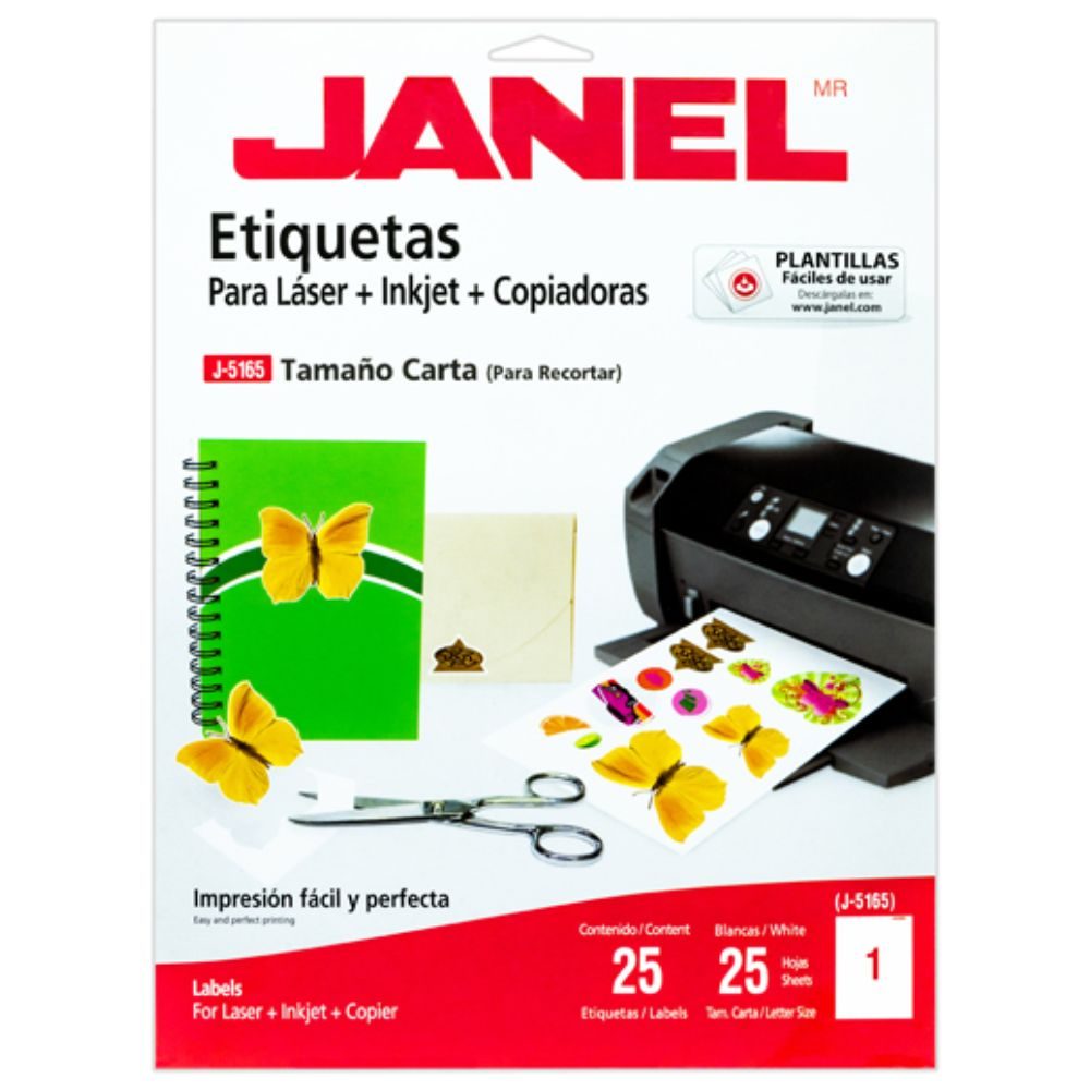 Etiqueta laser mod j-5165 blanca JANEL t