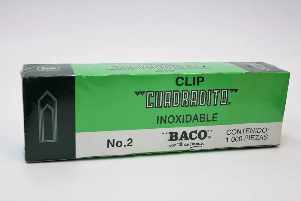 Clip BACO cuadrito No. 3 caja con 1000 c