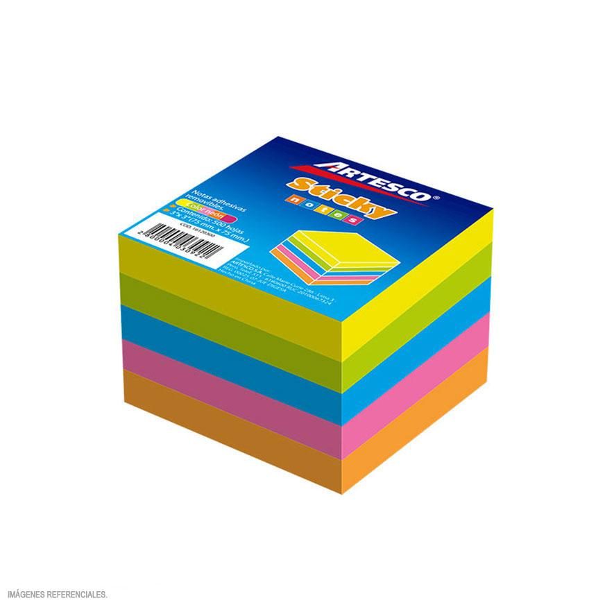 Notas Adhesivas Artesco 3" x 3" color tr