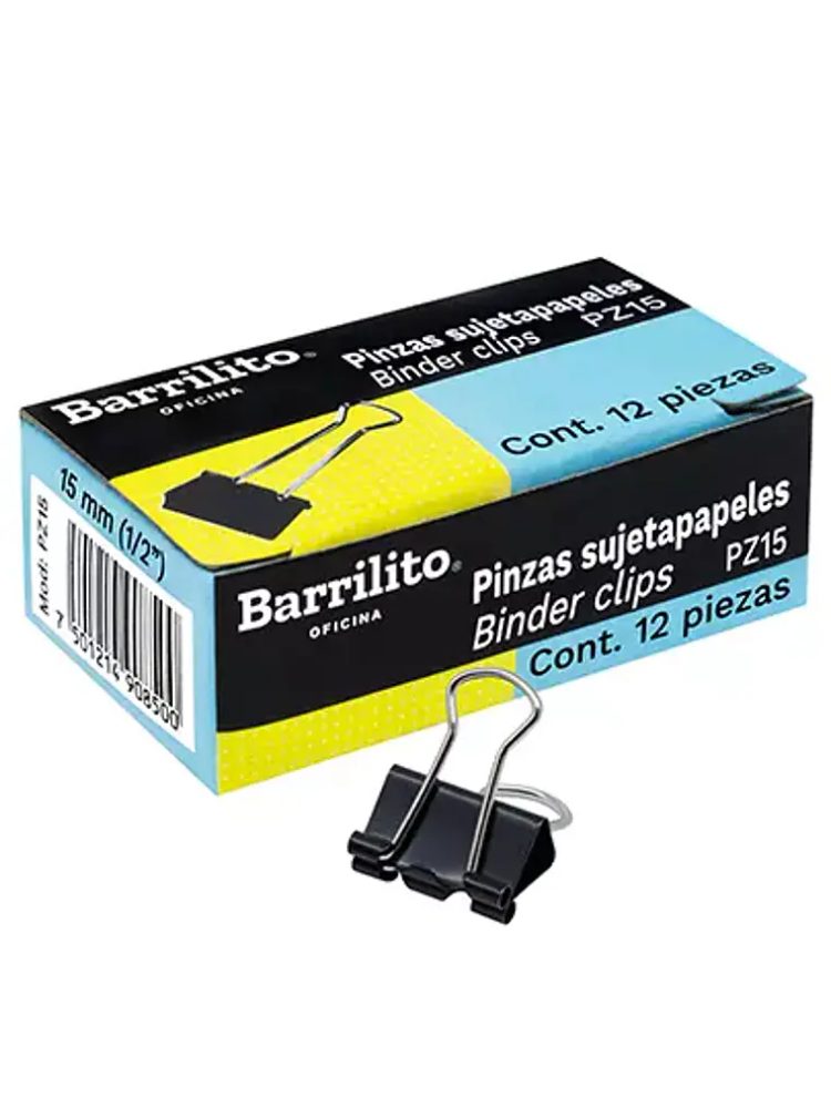 Sujetadocumentos 15 mm Barrilito capacid