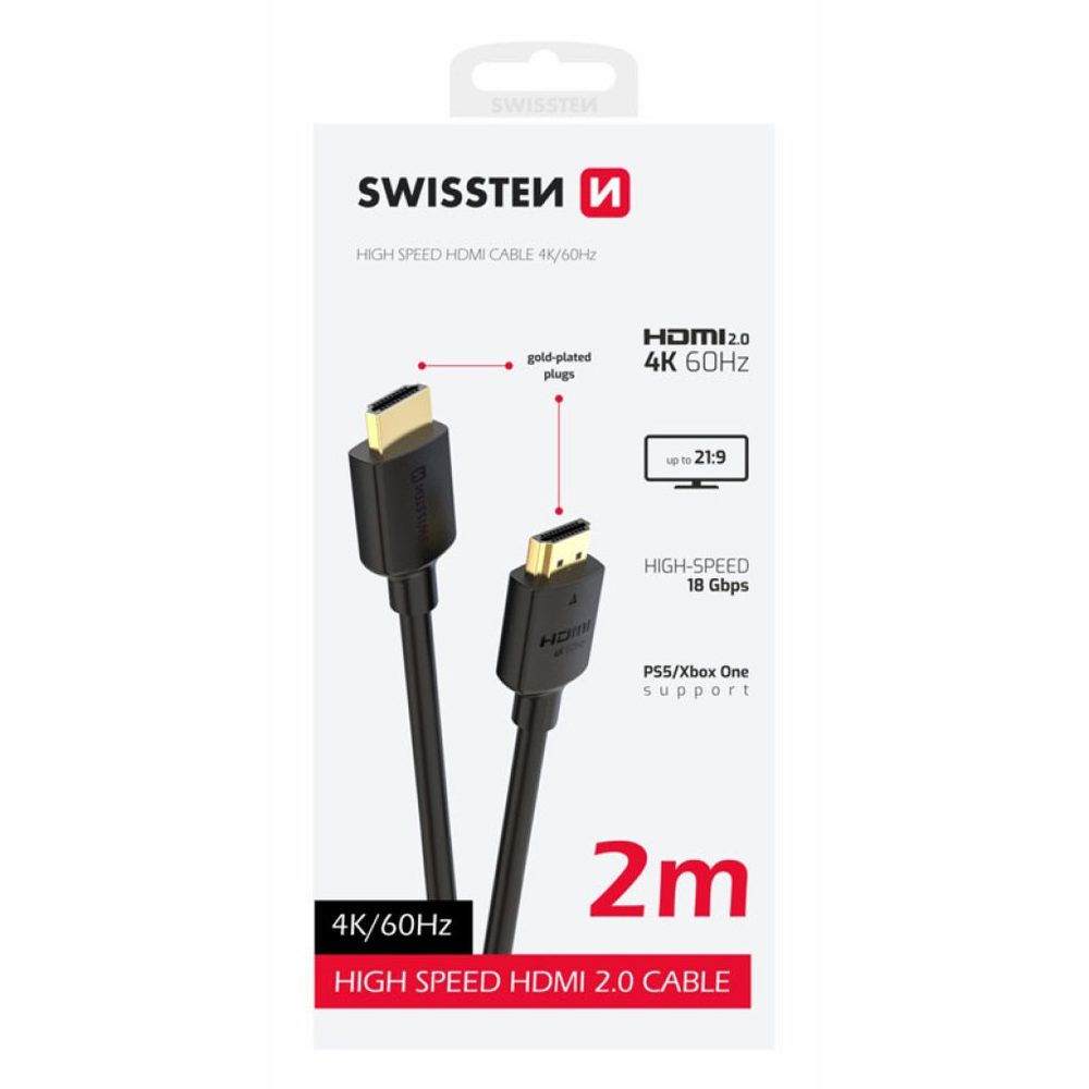 CABLESHDMI/MANHATTAN/356657/CABLE HDMI de Alta Velocidad 4K@60HZ con Ethernet, 2M