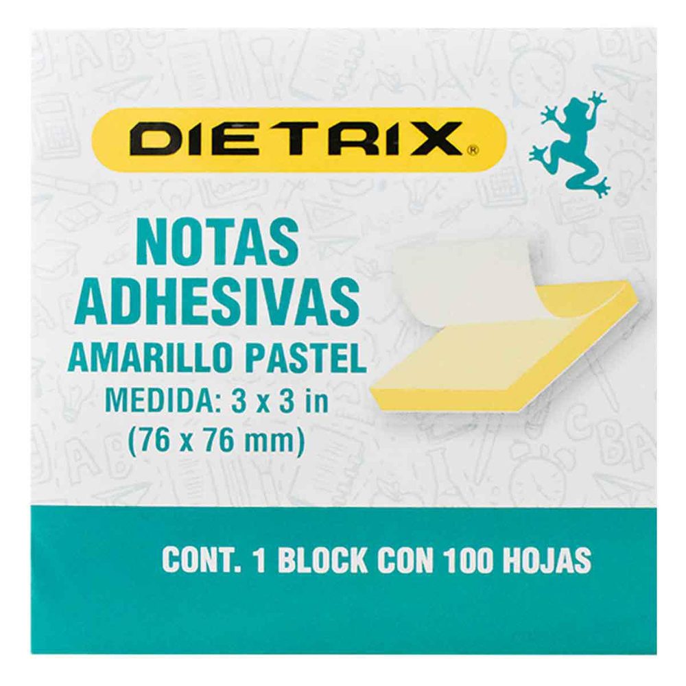 Notas adhesivas DIETRIX color amarillo t