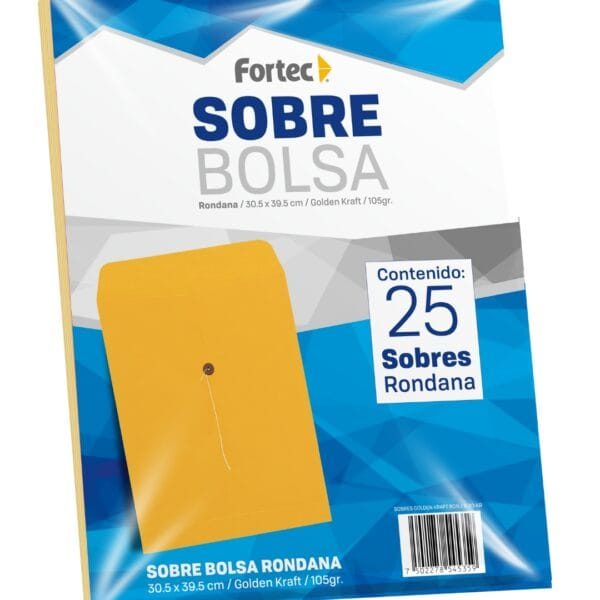 Sobre kraft con rondana Fortec legal caj