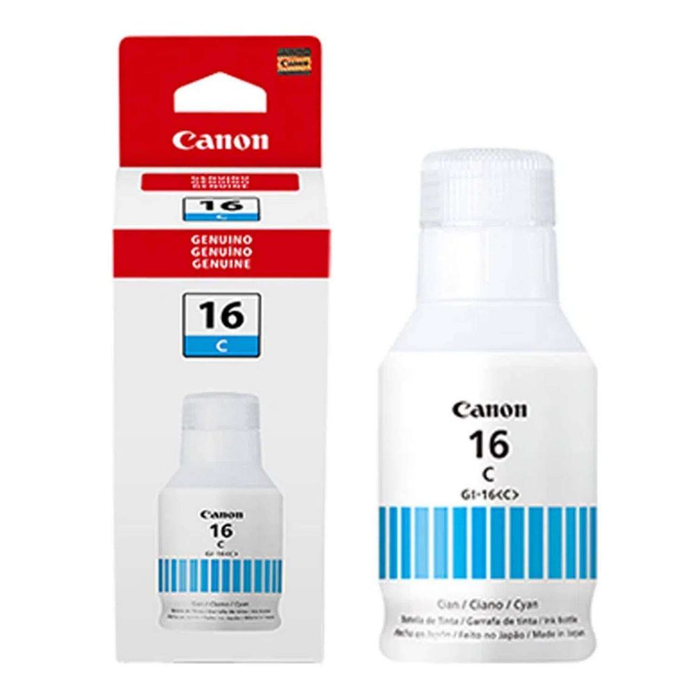 Tanque de tinta Canon GI-16 cyan.