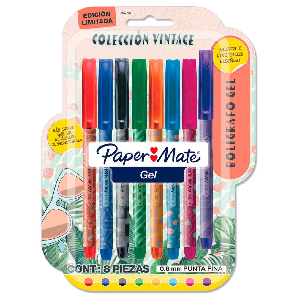 Boligrafo económico gel Paper Mate color