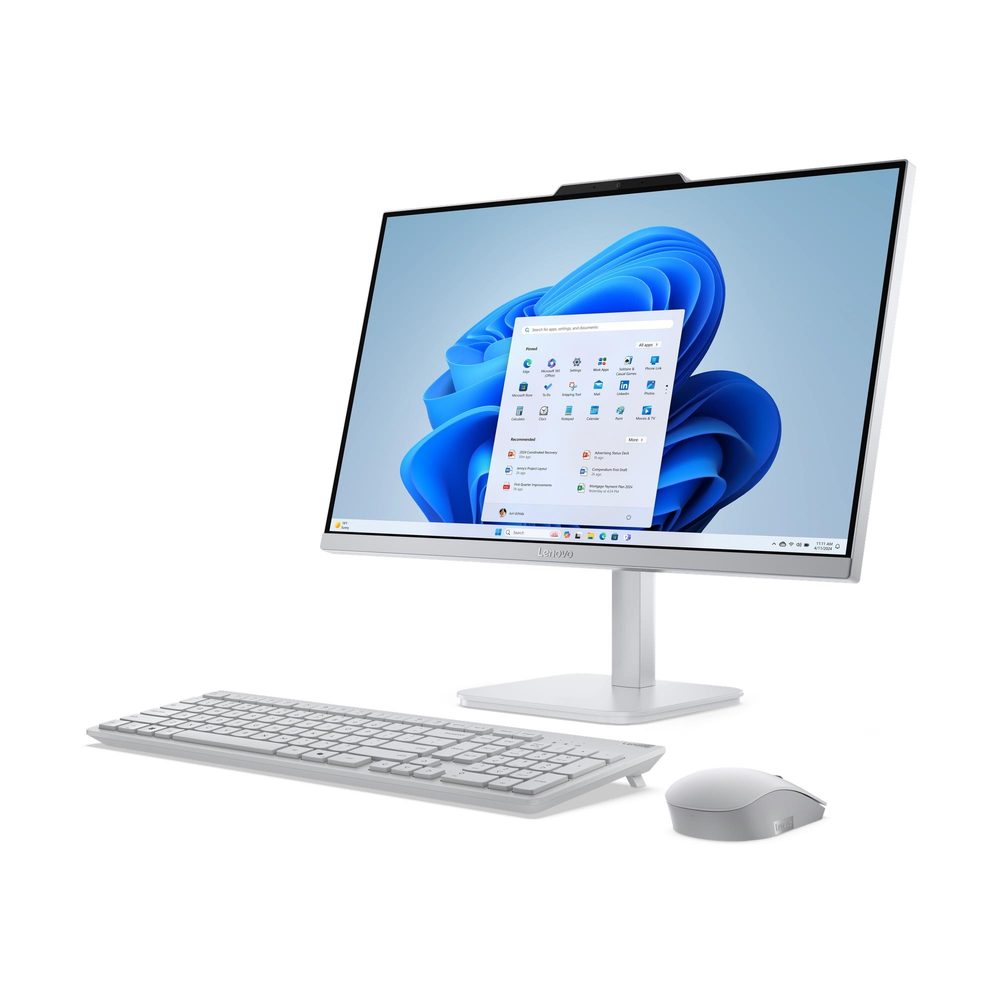 Aio Lenovo Ideacentre A100/CORE I3-N305 3.8GHZ Max FREC/8GB/512GB/23.8 Fhd/color Nube Gris/win 11 Home/ 1 Año en Centro de Servicio