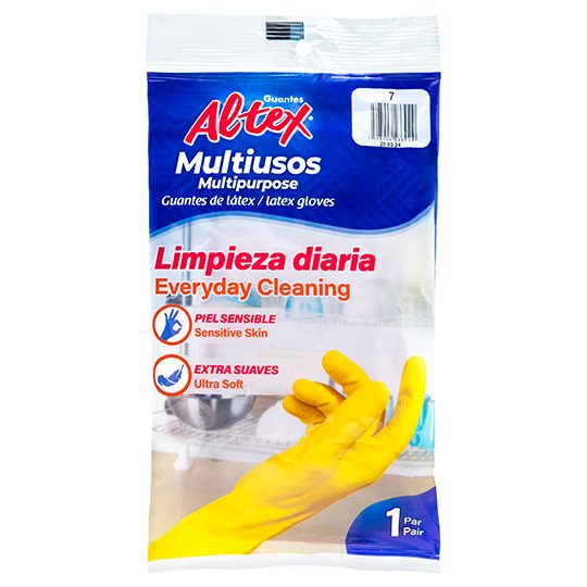 Guantes de hule Altex color rojo, N. 7