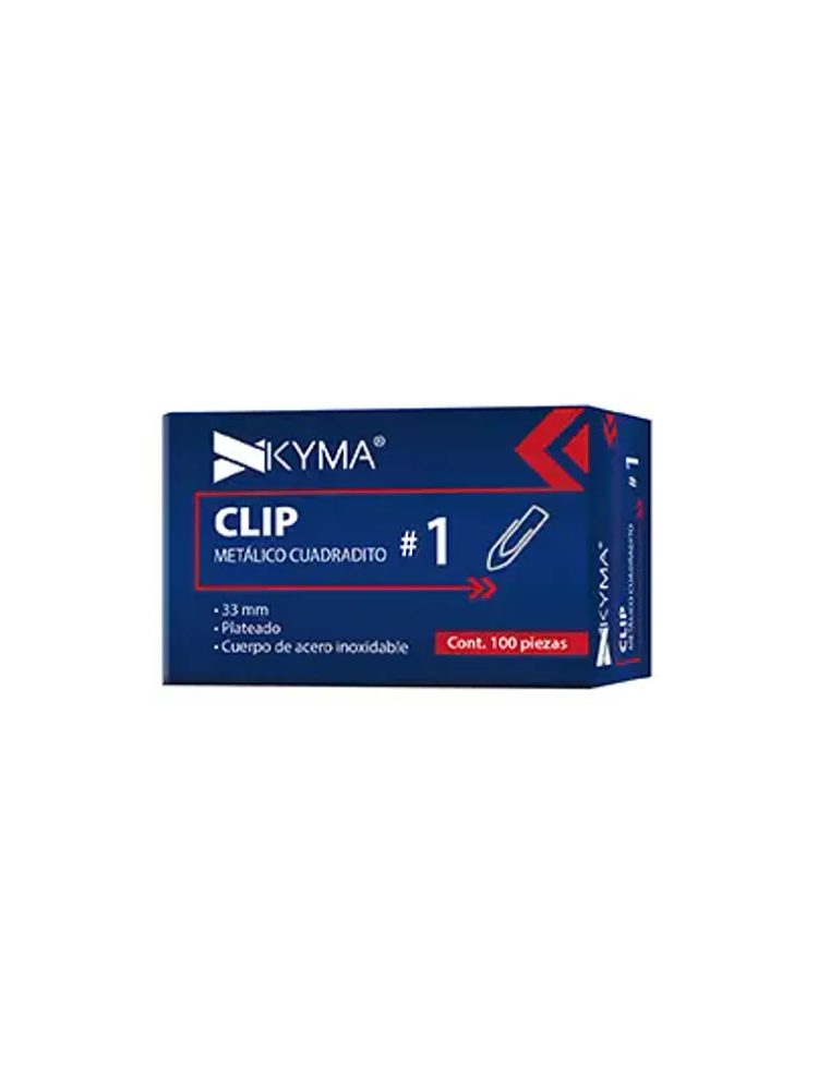 Clip metálico kyma cuadradito no.1 33mm