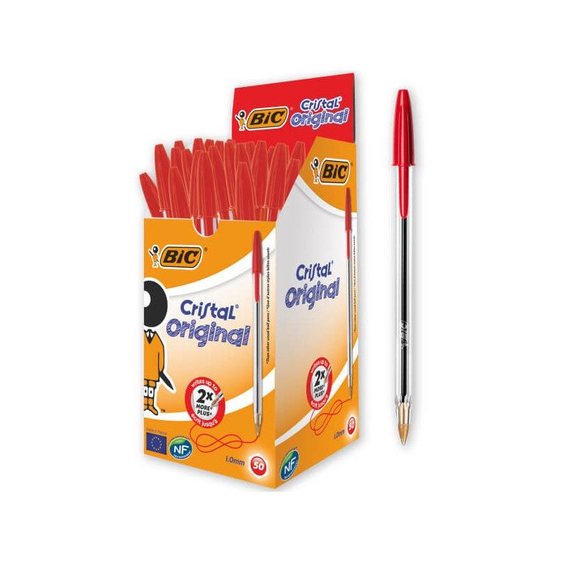 Bolígrafo BIC Cristal rojo punto extra g