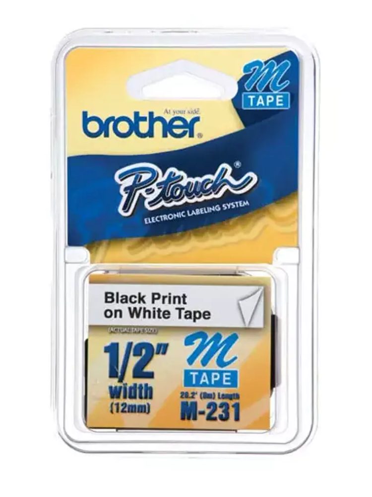 Cinta brother no laminada en negro sobre