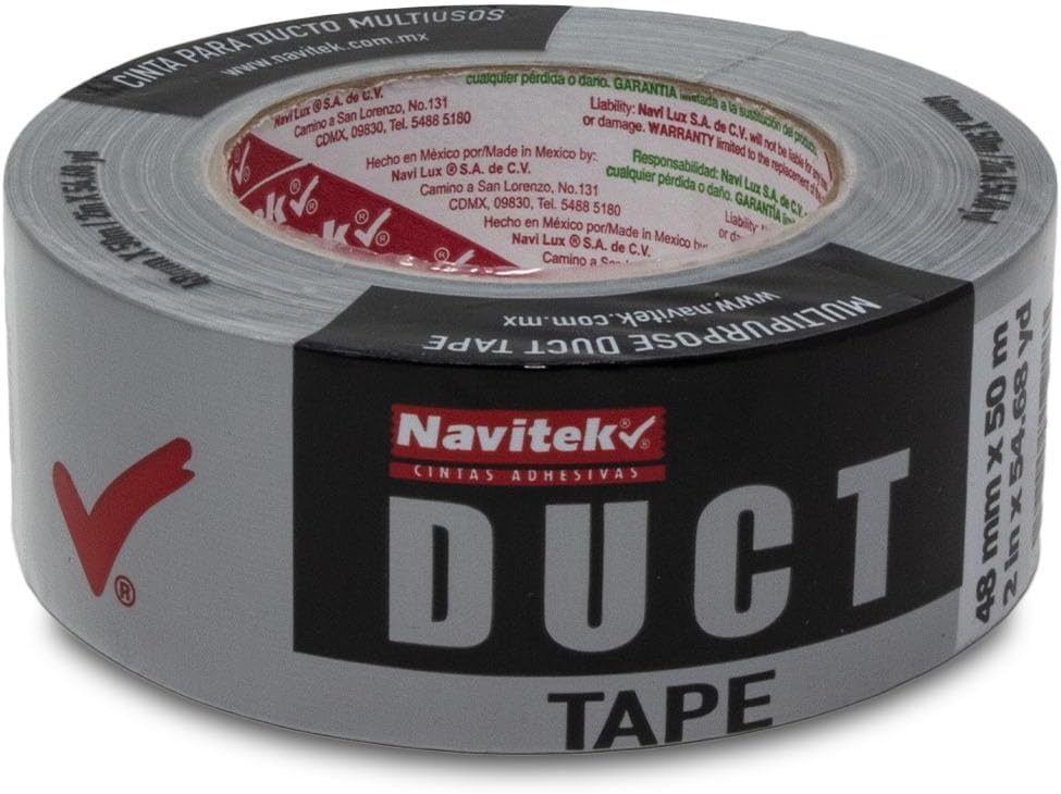 Cinta ducto uso 180 Navitek color plata