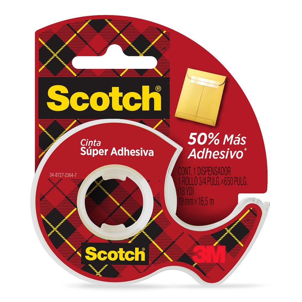 Cinta transparente Scotch Super Adhesiva