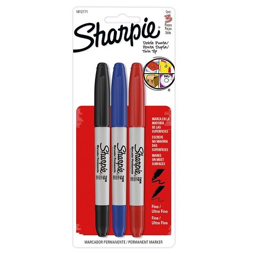 Marcador Sharpie doble punta blister 3 c