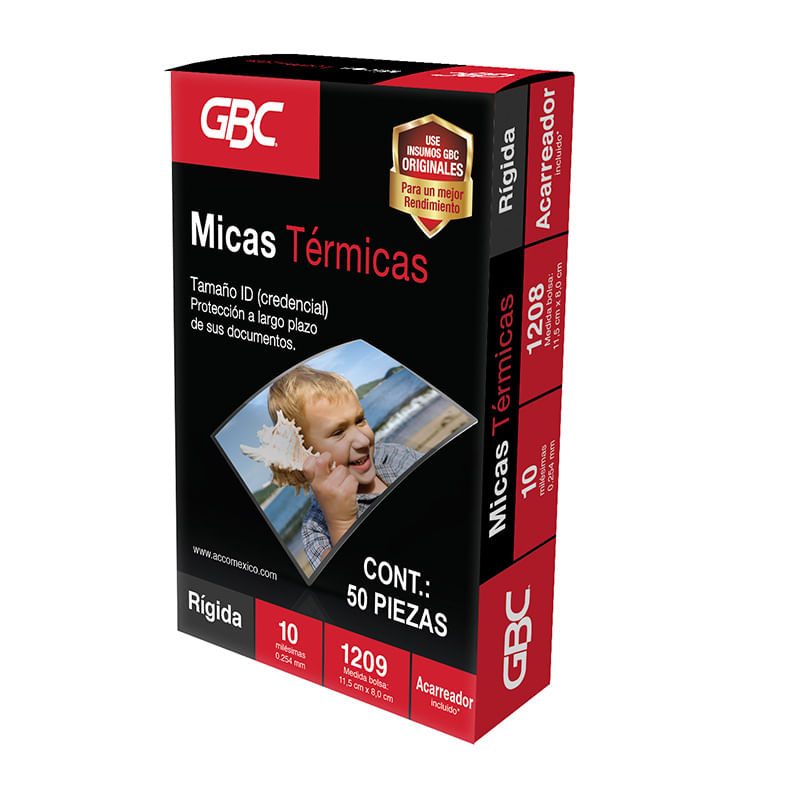 Mica térmica 1209 GBC tamaño 11.5x8cm fo
