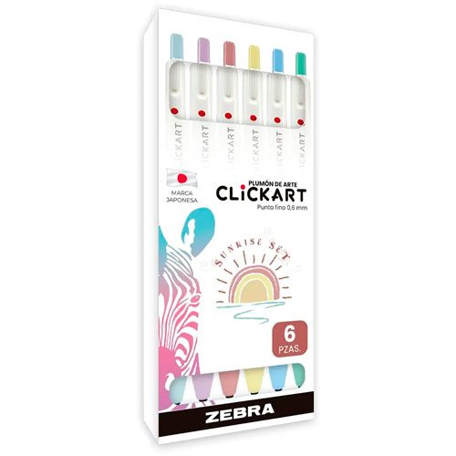 Plumón de arte ZEBRA Clickart Pastel Sun