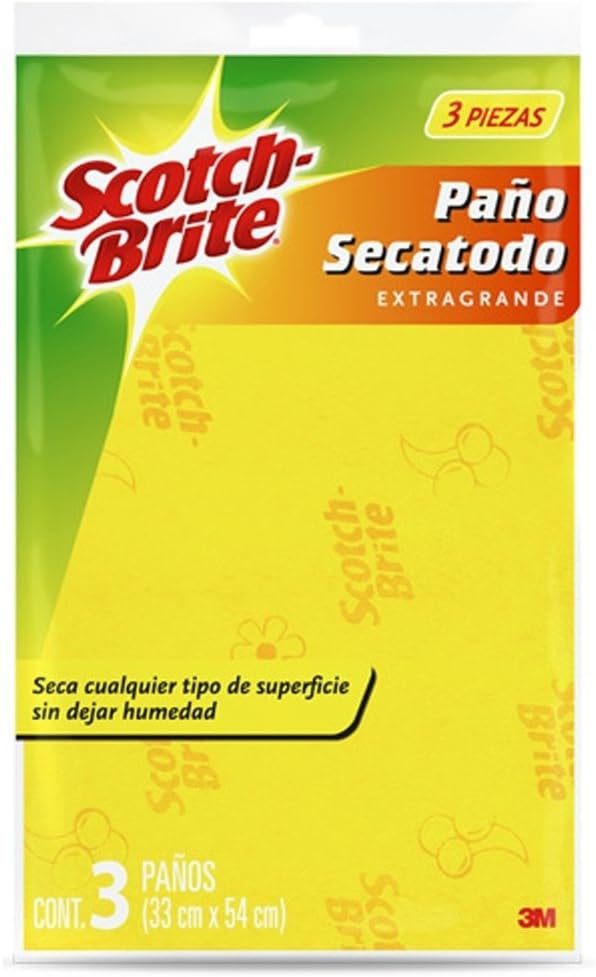 Paño secatodo 3 pzas Scotch-brite 3M de