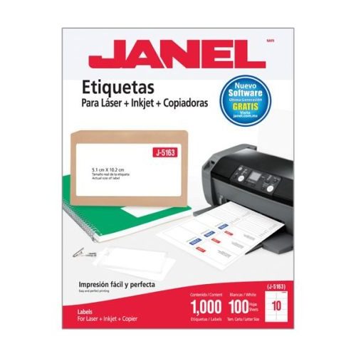 Etiqueta laser mod j-5163 blanca JANEL 5