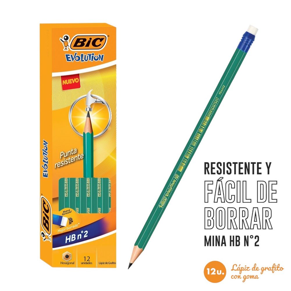 Lápiz de grafito BIC Evolution No. 2 HB