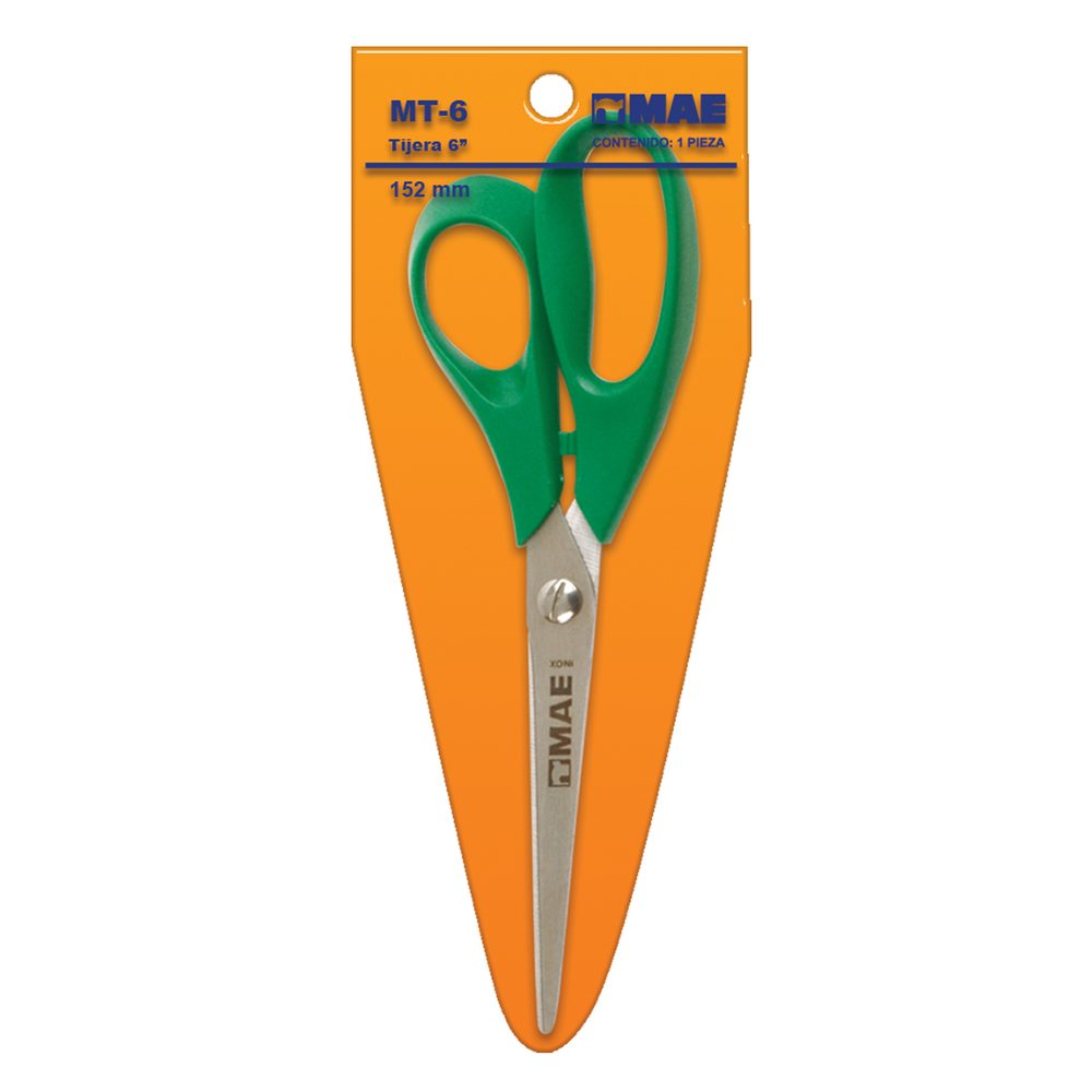 Tijera oficina MAE con GRIP 6 pulgadas
