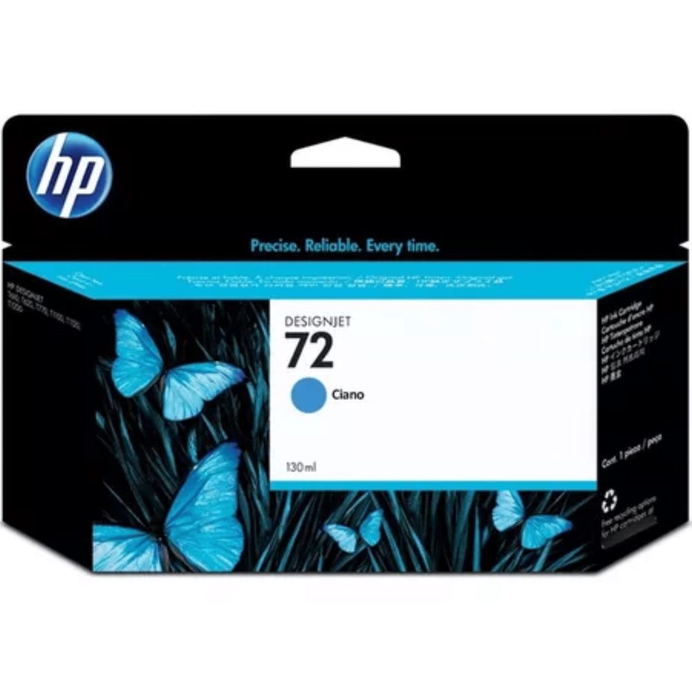 Cartucho de tinta HP 72 de 130 ml cian.