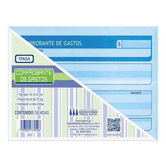 Comprobante de gastos Pinos Altos blíste