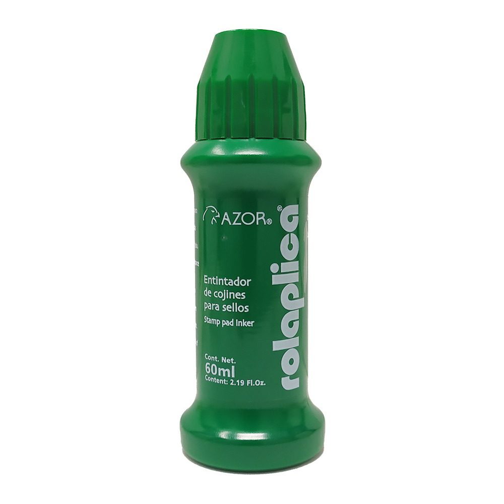 Tinta para sello Rolaplica Azor color ve