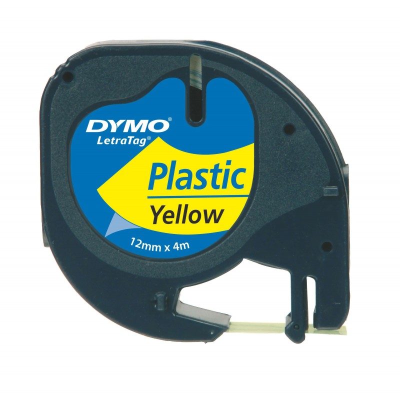 Cinta plástica DYMO Letratag amarillo de