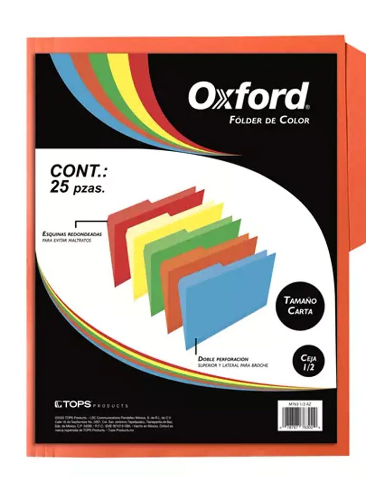 Folder de color Oxford carta color naran