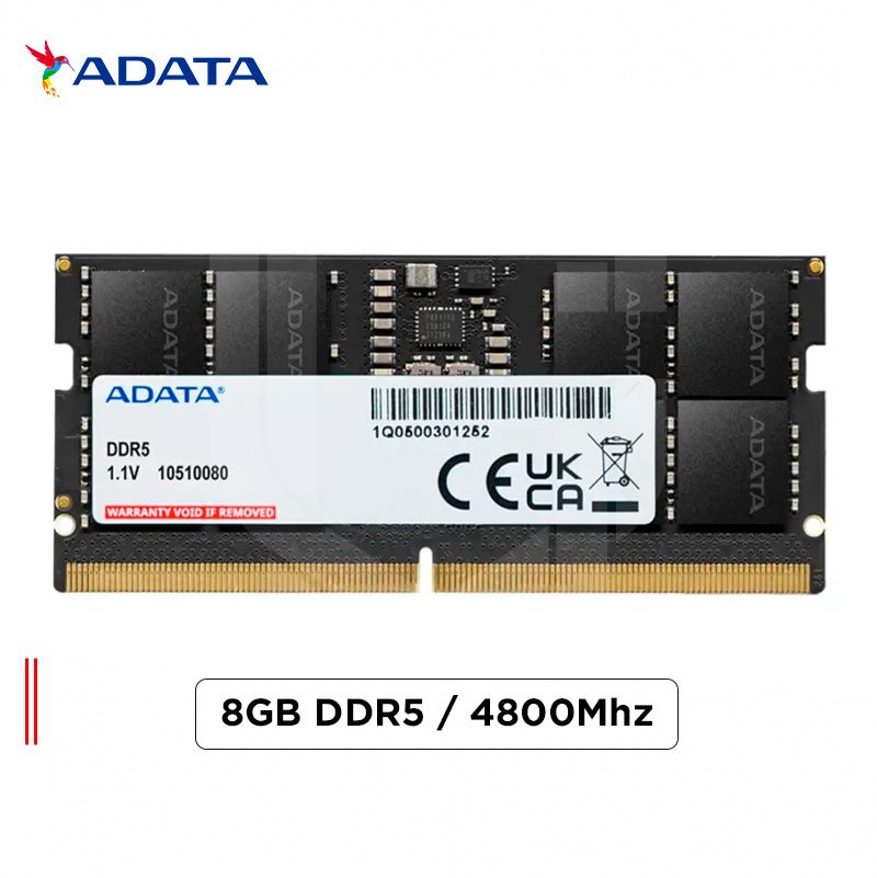 Memoria RAM AdataDDR5, 4800MHz, 8GB.