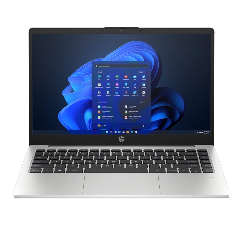 Notebook Comercial HP 245 G10 / Amd Ryzen 5 7520U 2.8 - 4.3 GHZ / Amd Radeon / 8GB DDR4-3200 / 512GB SSD / 14 HD / WIFI 6 + Bt 5.3 / Cam HD / Batt 3 Cel / WIN 11 Home / Negro Oscuro / 1-1-0