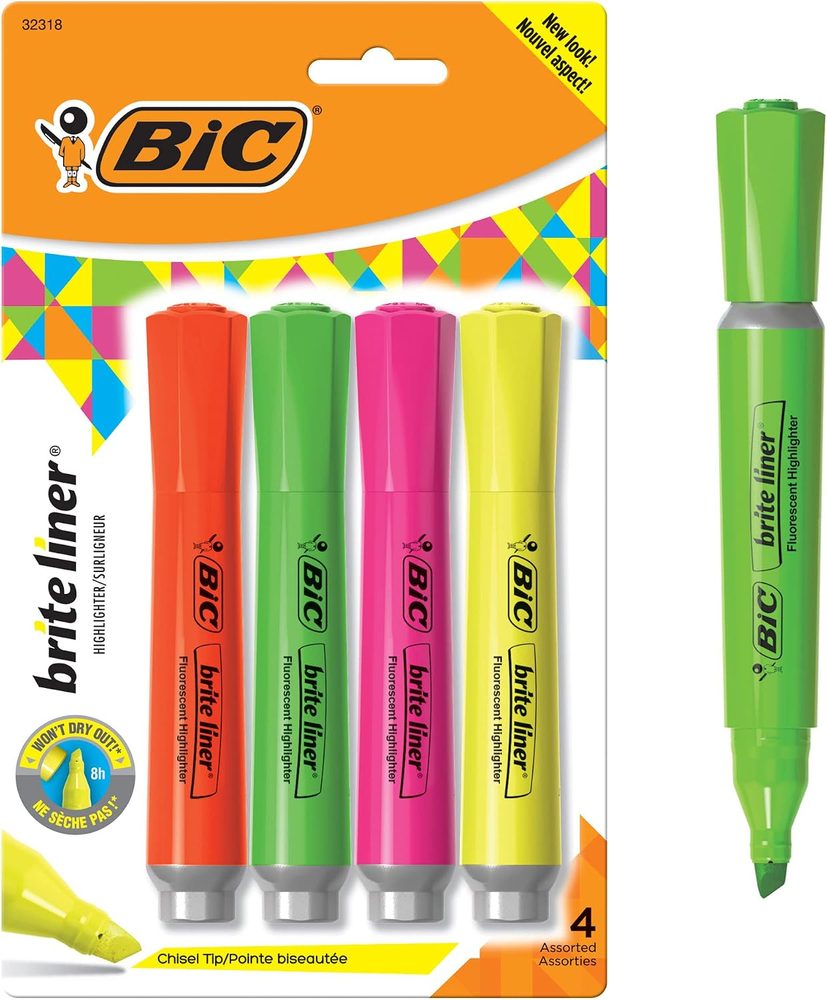 Resaltador BIC Brite Liner color surtido