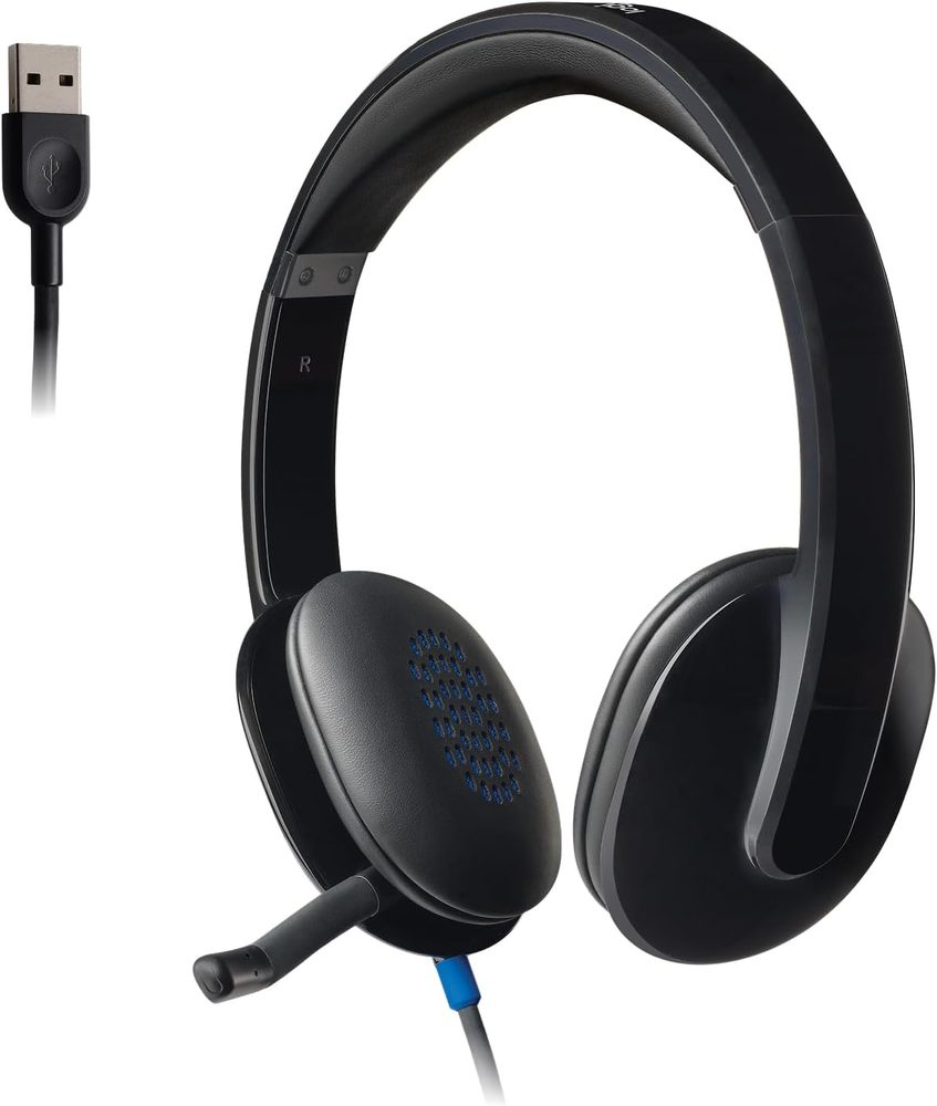 Diadema Logitech H540 Negro Conector USB Control de Audio Integrado Windows/ MAC OS/ Chrome OS