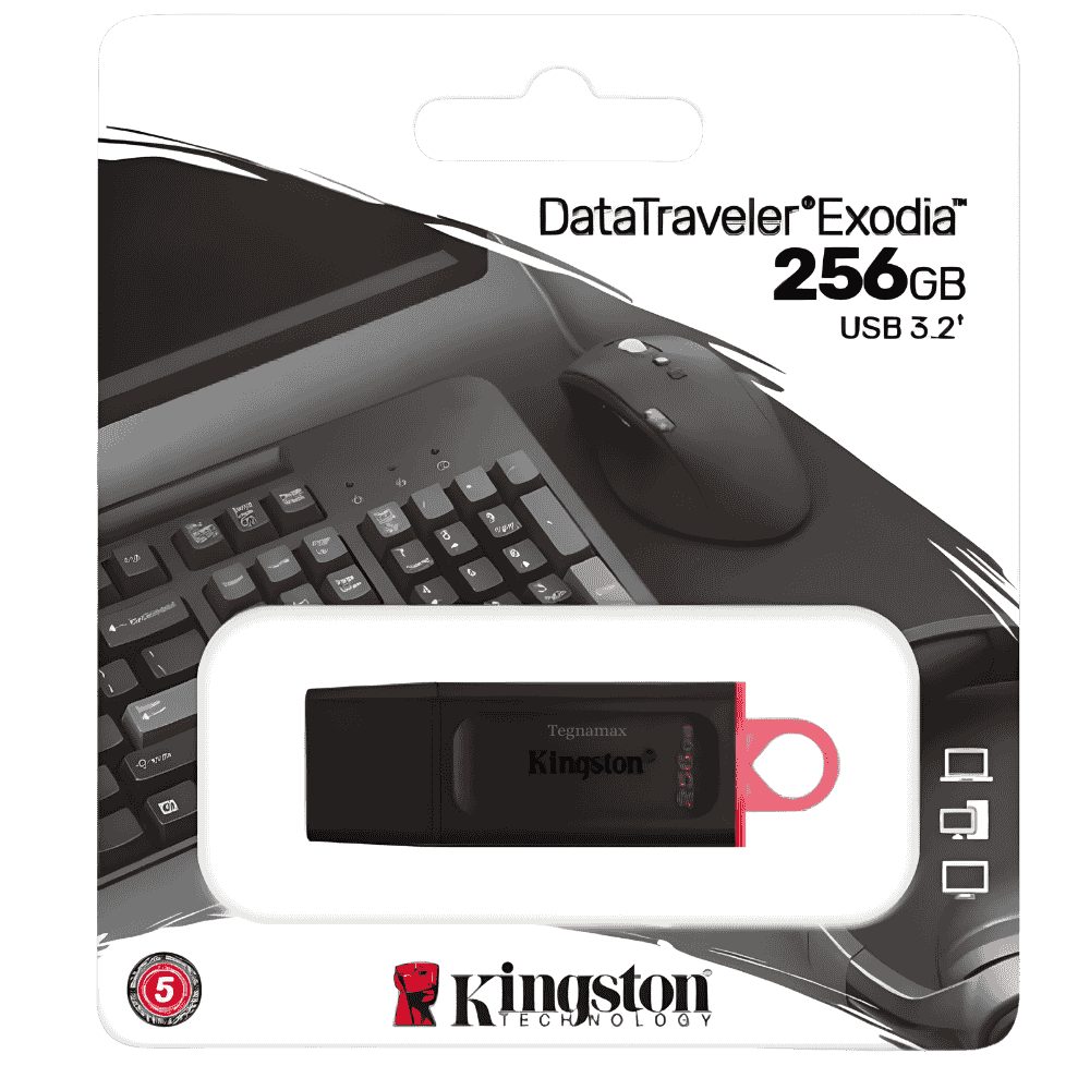 Memoria Flash USB Kingston Data Traveler Exodia M 256GB Gen 1 3.2 Gen 1 C/tapa Mvil Negro Verde Ocean DTXM/256GB