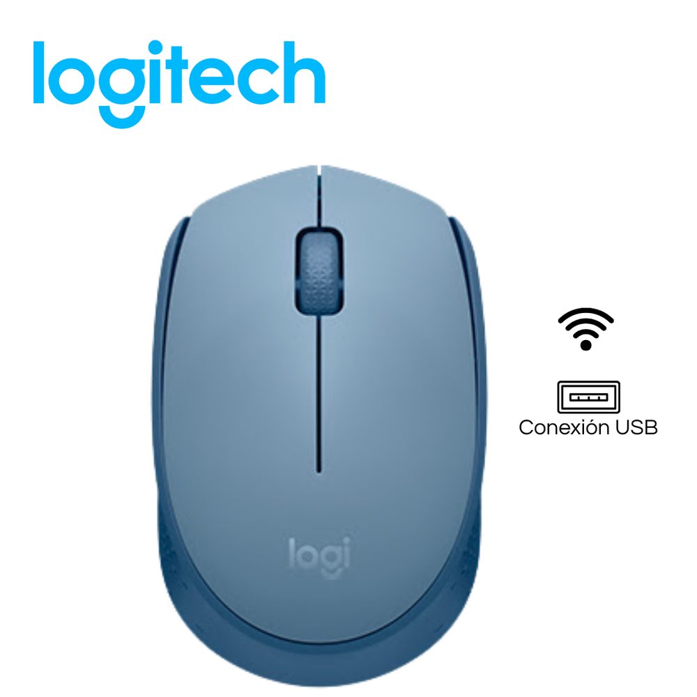 Mouse Logitech M170 Inalámbrico Gris Azu