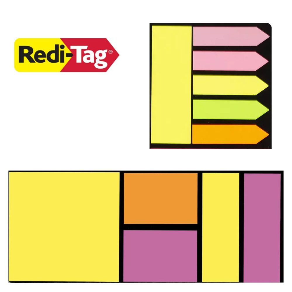 Set de notas adhesivas para carpetas Red