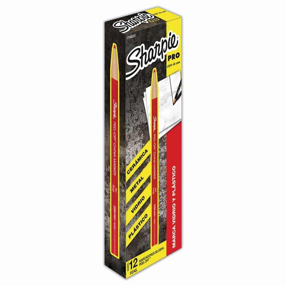 Marcador de cera Sharpie color rojo, caj