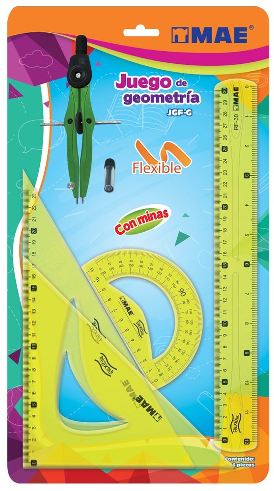 Juego de Geometría marca MAE Mediano con