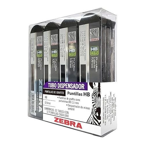 Puntillas de grafito ZEBRA HB punto fino