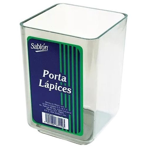 Porta lápices Sablón color cristal 6.3 x
