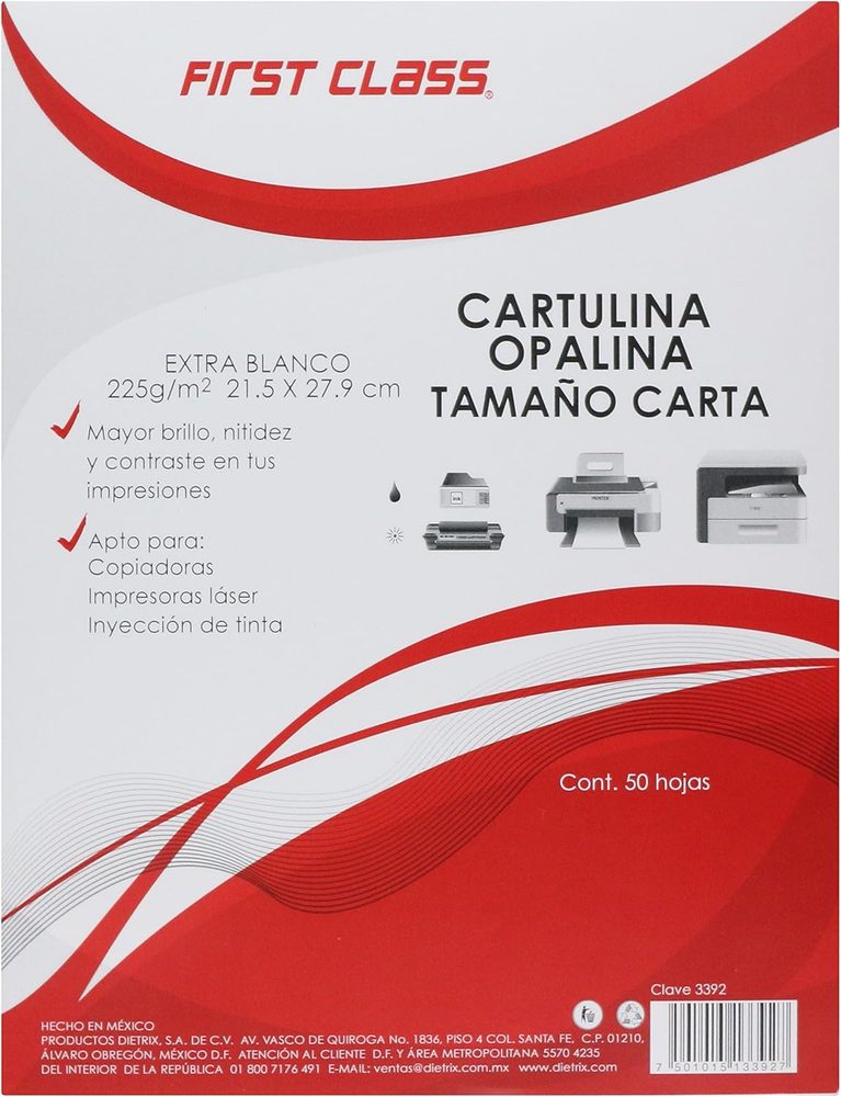 CARTULINA OPALINA DIETRIX 50 HOJAS TAMAÑ