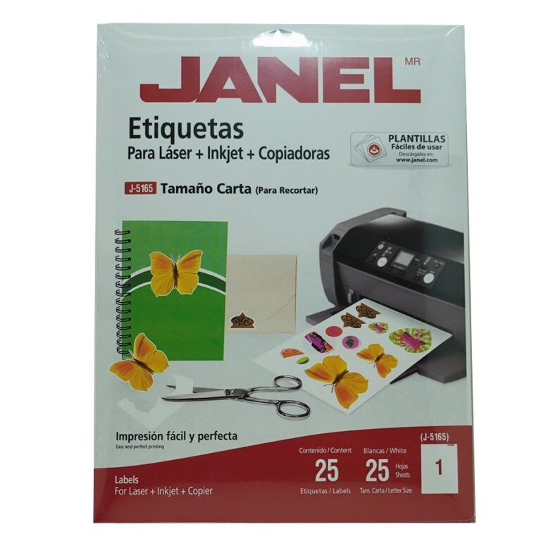 Etiqueta JANEL econopack no.4 rosa con 1