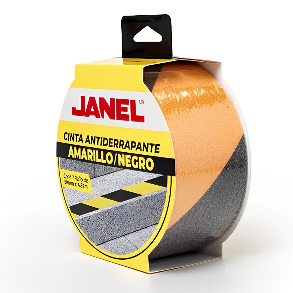 Cinta antiderrapante amarillo/negro Jane